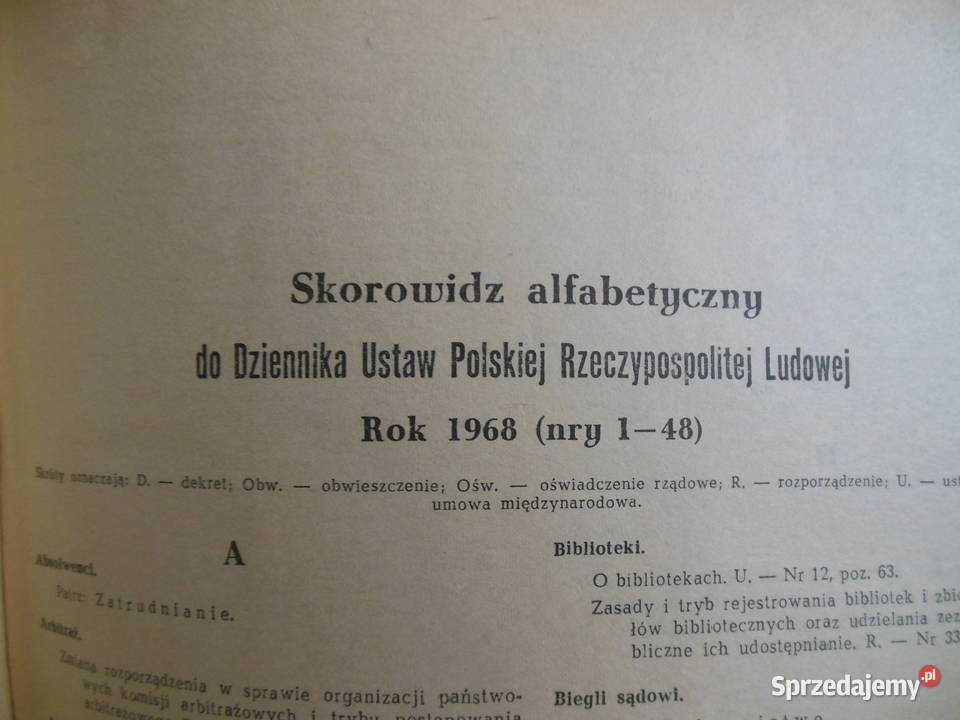 Dziennik ustaw 1966 i 1968 Kielce