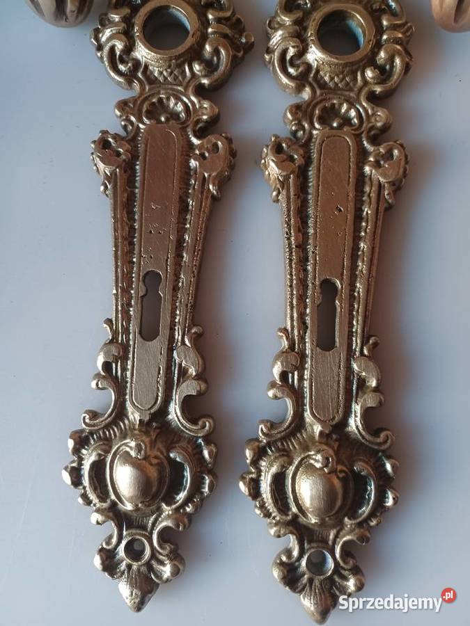 Mosiężne pałacowe klamki i szyldy sprzedam