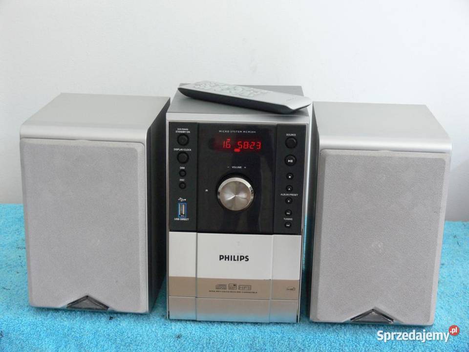 Wieża Philips MCM204 pil USB mp3 kolumny WYSYŁKA Jasło
