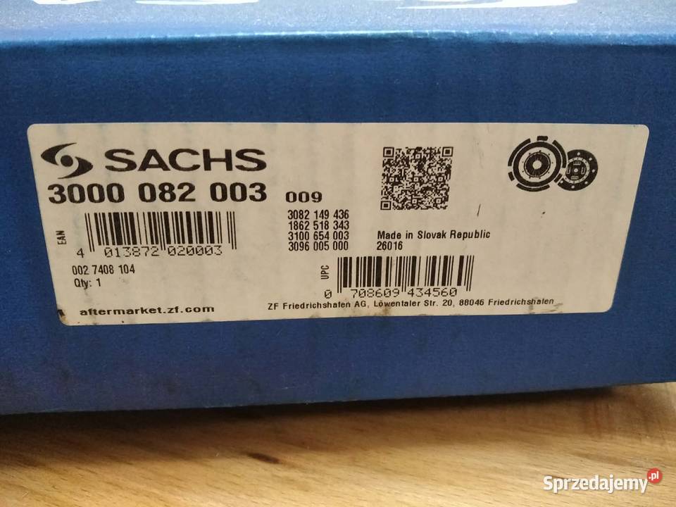 Sprzęgło Golf Sachs 3000 082 003 Zestaw Jordanów