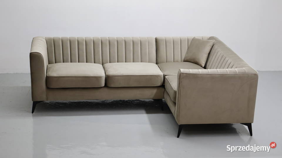 TŁL Narożnik nowoczesny design ciemny beż