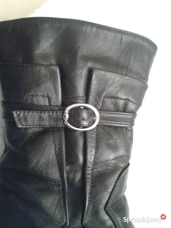 Kozaczki damskie całe z naturalnej skóry rozmiar Kozaki Dębica