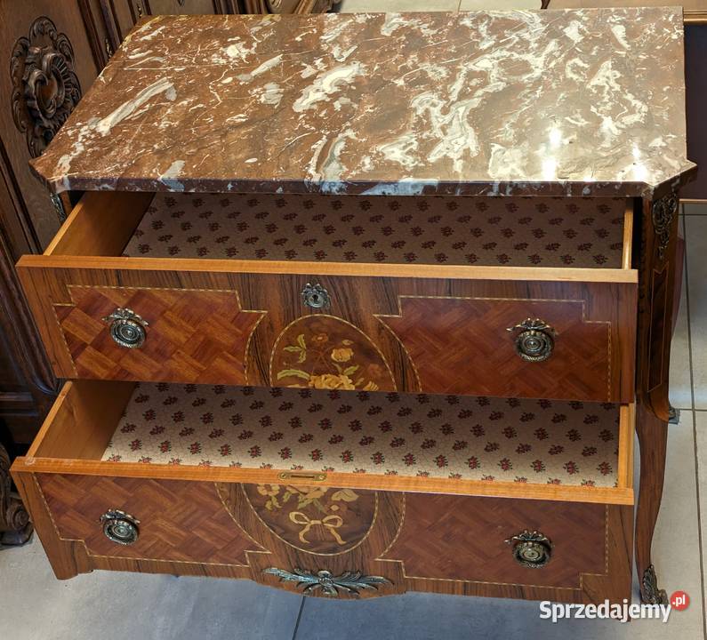 Piękna komoda intarsjowanasklep Dąbrowa Górnicza