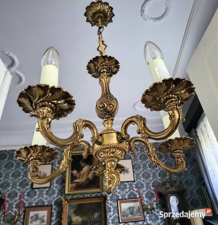 Mały Mosiężny Żyrandol Kalisz Pozostałe wielkopolskie