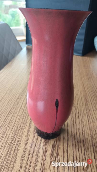 Wazon duży czarne szkło Ebony lubelskie Zamość