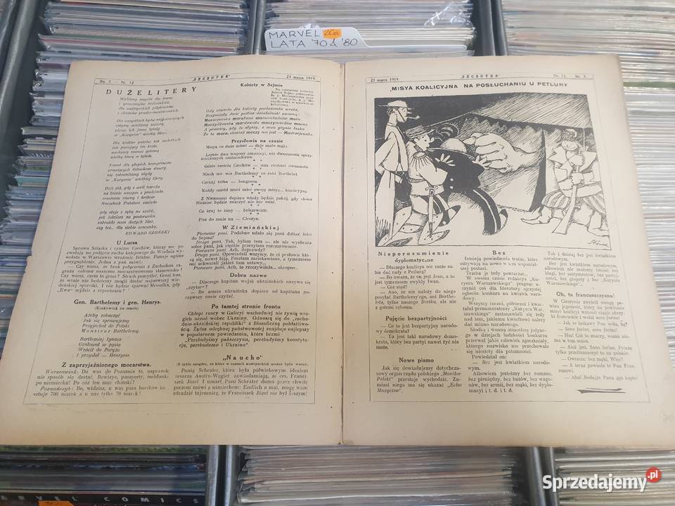 Szczutek magazyn z pierwszym polskim komiksem Rok wydania 1919 pomorskie Gdynia