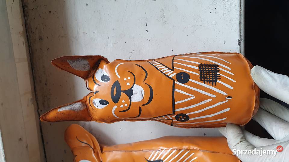 Zabawki stare PRL kot i pies dmuchany okulary Warszawa sprzedam