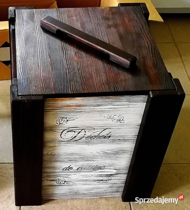 Kosz na śmieci skrzynka na drewno na drobiazgi Akcesoria kuchenne