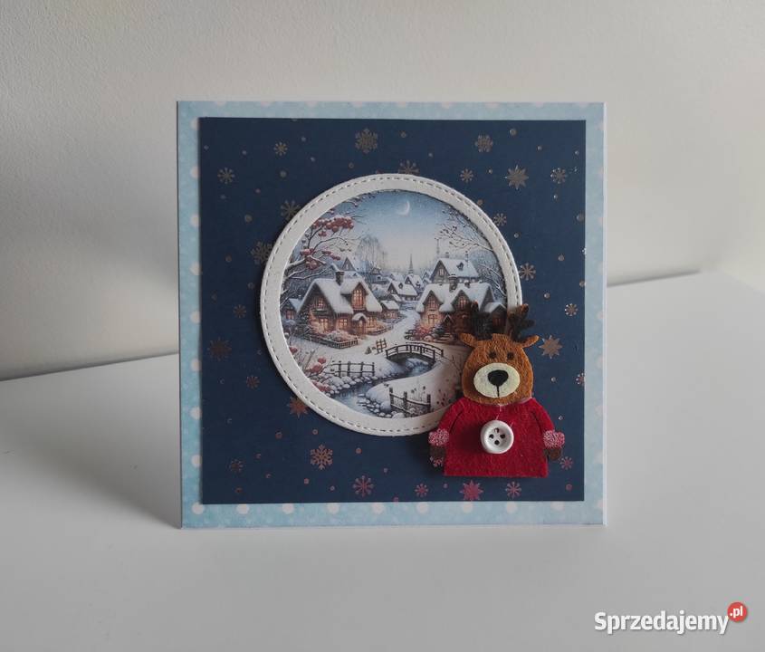 Kartka ręcznie robiona handmade z okazji Świąt