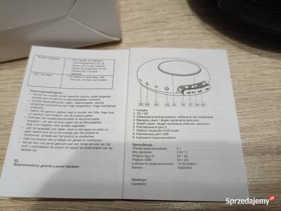 Głośnik wielofunkcyjny z ładowarką i power pomorskie Kwidzyn