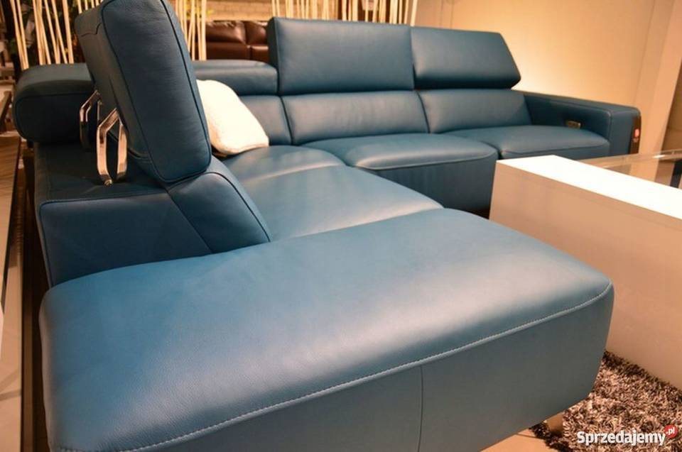 Narożnik Skórzany Metalowe Wysokie Nogi Toruń