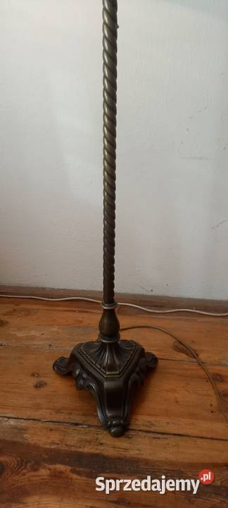 Stara mosiężna lampa z ruchomym ramieniem Klosz Skierniewice