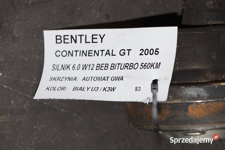 WAL NAPEDOWY BENTLEY CONTINENTAL GT 3W0521101C Pozostałe Lipno