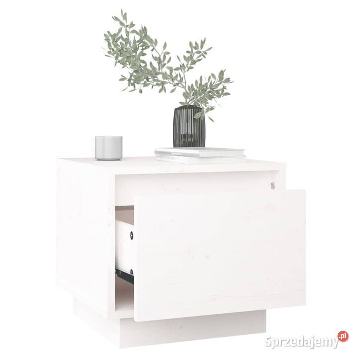 Szafka nocna biała 35x34x32 lite drewno sosnowe Warszawa