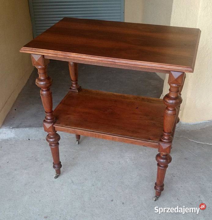 Orzechowy stolik w stylu eklektycznym brązowy Olsztyn