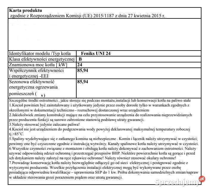 PIEC Węgiel 24 kW Klasa 5 Piece KOTŁY Chrust warmińsko-mazurskie Olsztyn