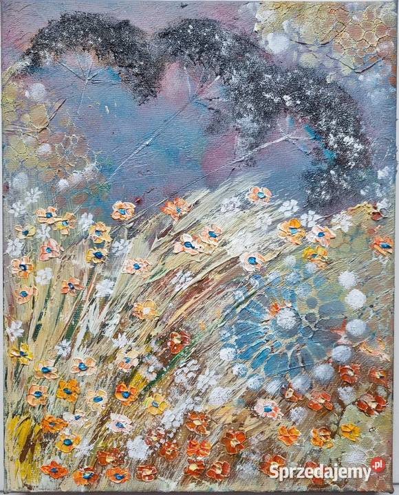 Obraz olejny faktura farby 30x40 i 24x30 Żukowo