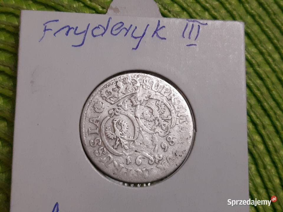 moneta srebrna Prusy Książęce Królewiec z 1698r Numizmatyka Łomża sprzedam