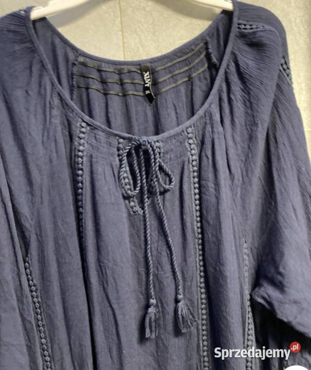 Damska letnia bluzka indyjska granatowa 4618 Lublin