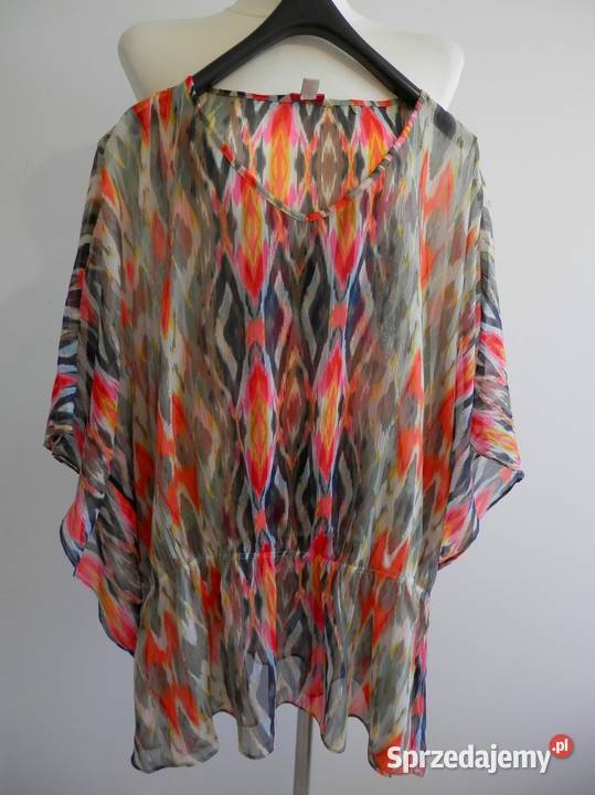 Tunika Plażowa Pareo Narzutka Kimono Zwiewna Bluzki i koszule Łomża
