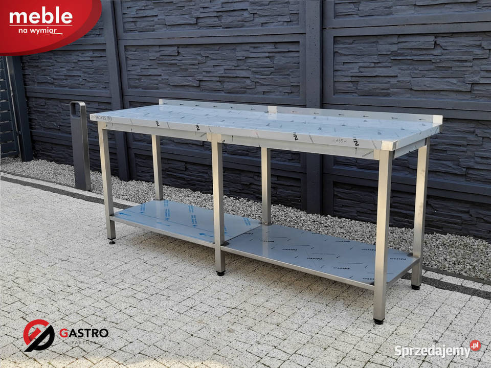 Nowy stół gastronomiczny z 2 półkami wym Ostrów Wielkopolski