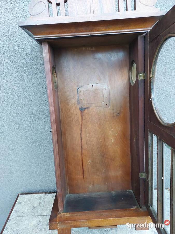 S096 Skrzynia obudowa starego zegara fazowane pomorskie Tczew