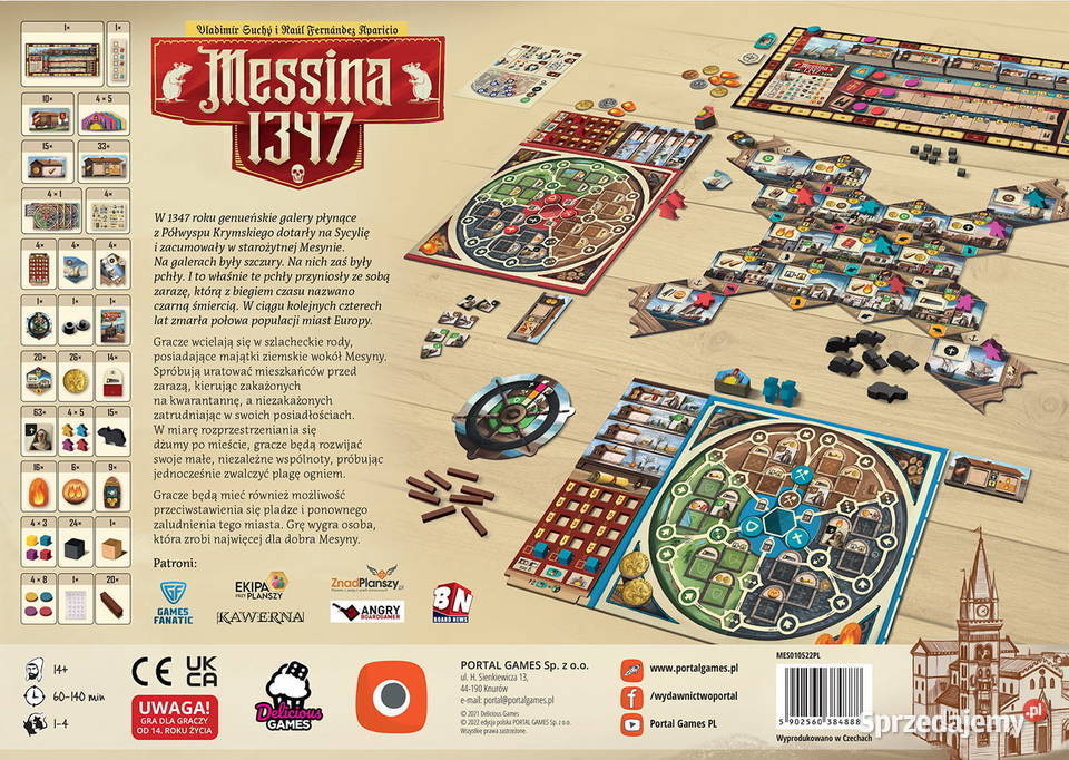Messine 1347 Nowa gra planszowa prezent święta Samodzielna gra Szczecin sprzedam