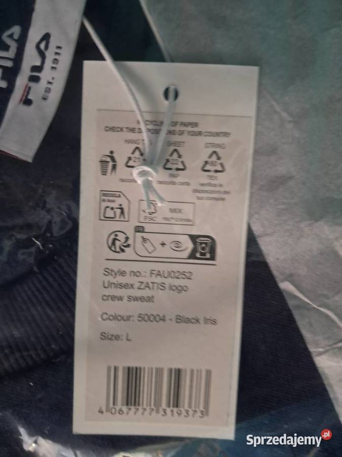 Bluza FILA L nowa z metką Black Iris granat Odzież codzienna łódzkie