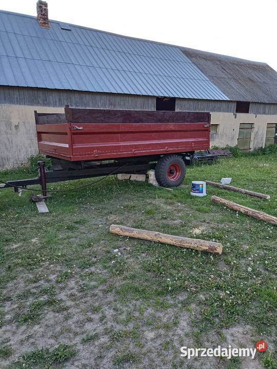 Przyczepa wywrotka jednoosiowa wały posiewne Sejny sprzedam