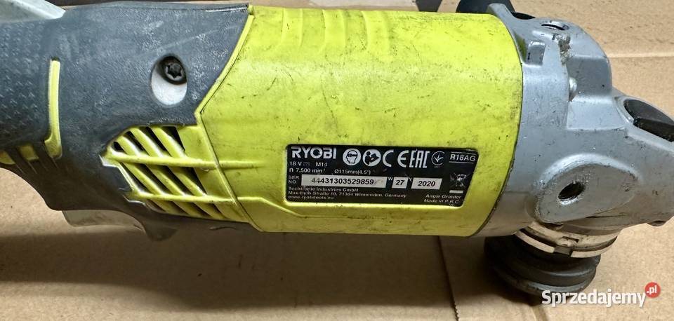 Szlifierka kątowa akumulatorowa RYOBI 18 V Kraków sprzedam