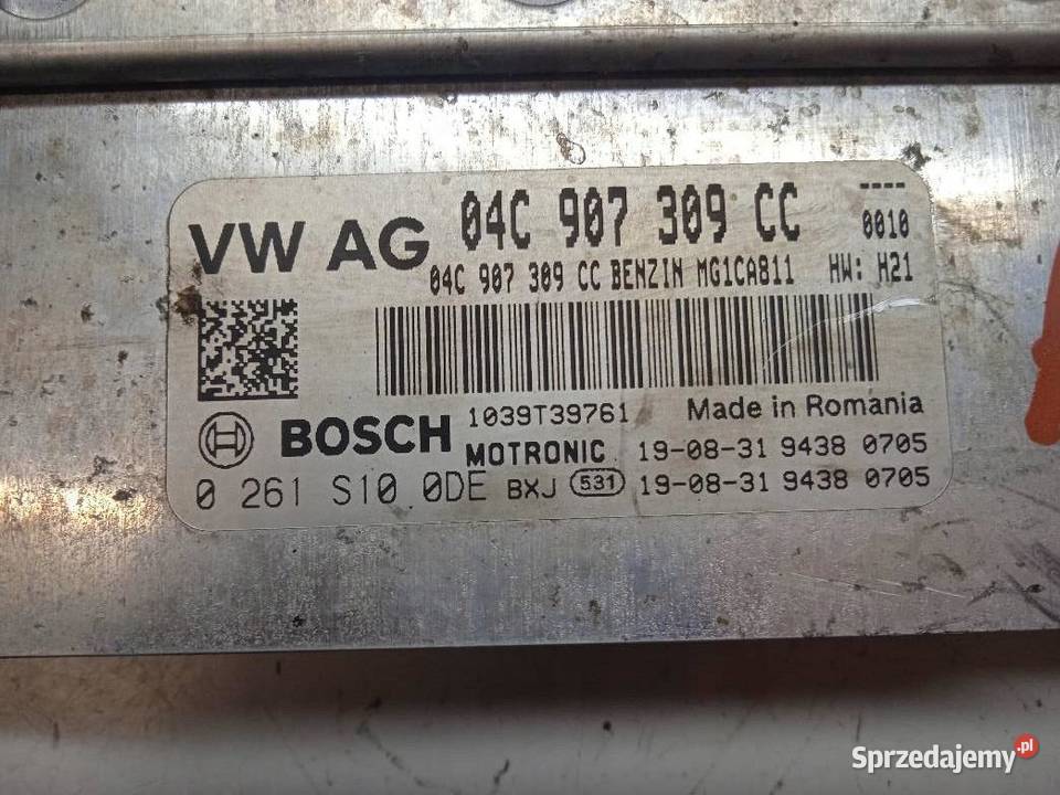 STEROWNIK SILNIKA 04C907309CC 0261S100DE 10 TSI osobowe sprzedam