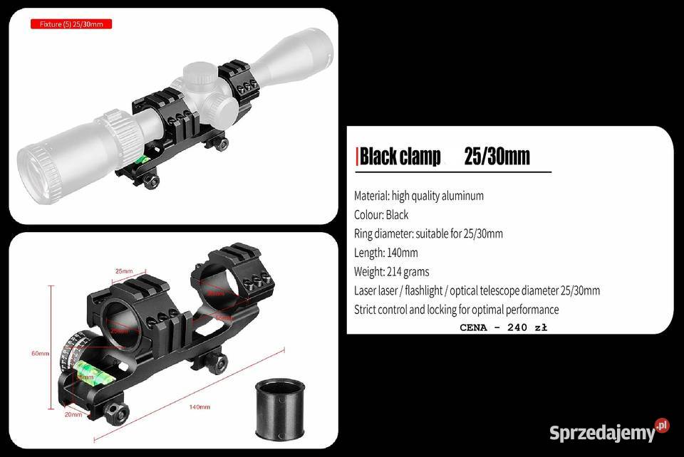 Montaż lunety FIRE WOLF jednoczęściowy Warszawa