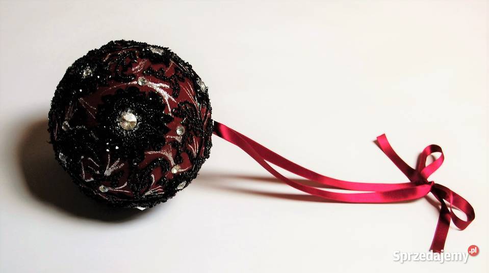 Zawieszka świąteczna bombka kula bordo burgund Lublin