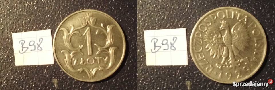 1 złoty 1929 PIĘKNE Numizmatyka małopolskie