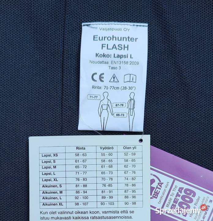 NOWA z metką kamizelka ochronna jeździecka L Jasień