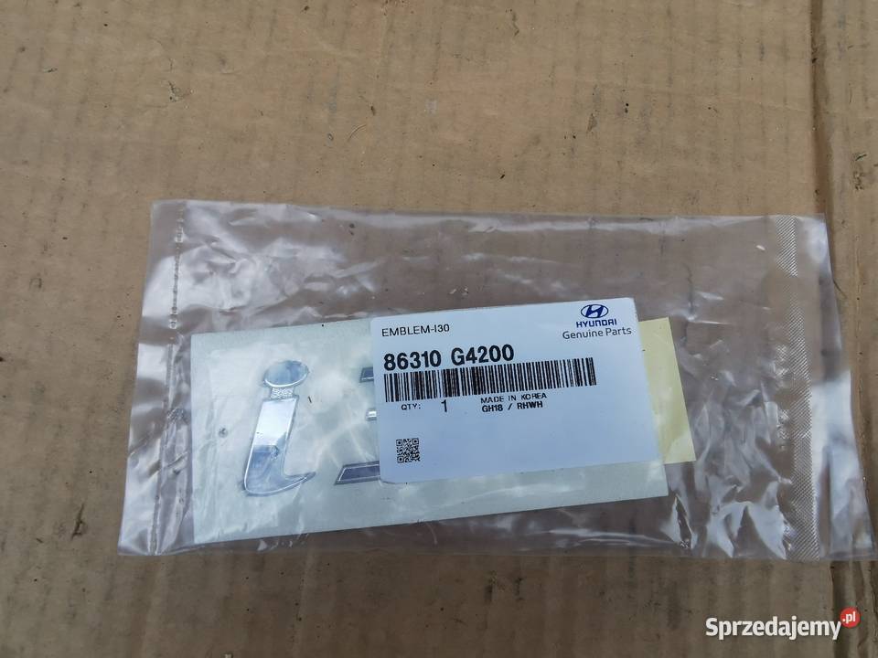 Emblemat napis logo hyundai i30 86310G4200 Rok produkcji 2019 wielkopolskie Sieraków sprzedam