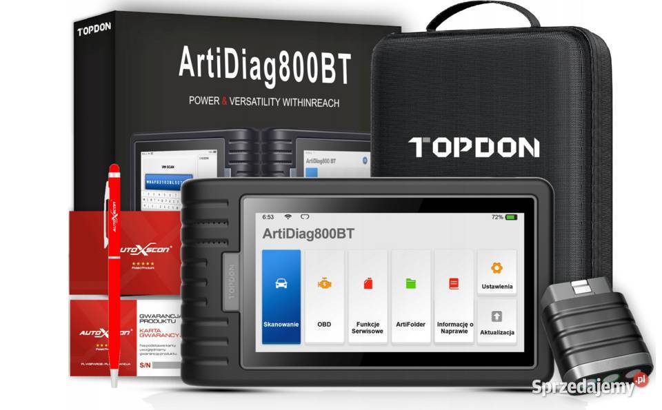 TOPDON ArtiDiag 800BT Tester diagnostyczny 6 lubuskie Gorzów Wielkopolski