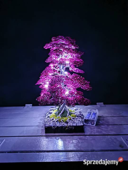 Drzewko z drutu 25 oświetlone odcienie fioletowego Dekoracje i ozdoby dolnośląskie Bolesławiec
