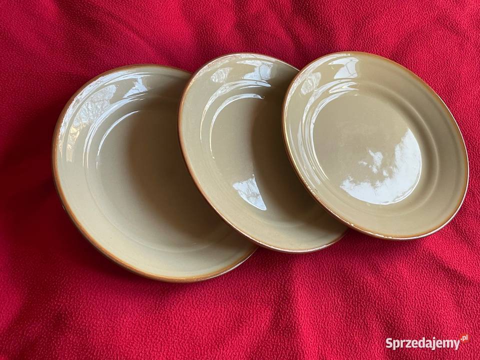 Stare talerze płaskie Tułowice PRL i Kołobrzeg