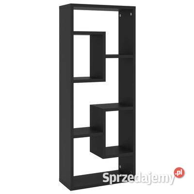 vidaXL Półka ścienna czarna 36x16x90 materiał mazowieckie Warszawa