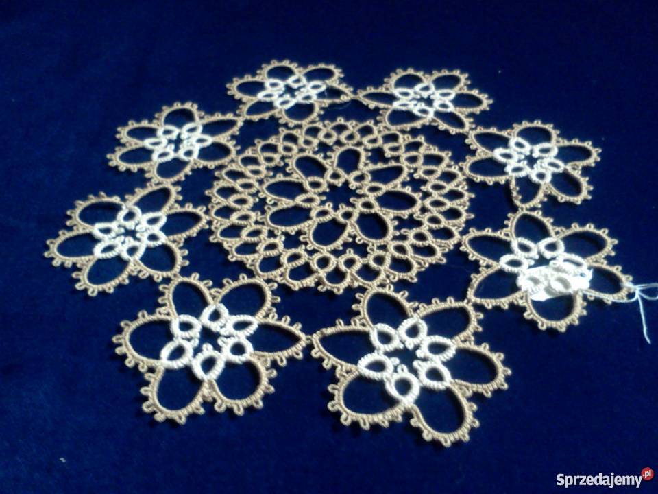 Serwetka frywolitkowa wielokolorowy Wiśniowa