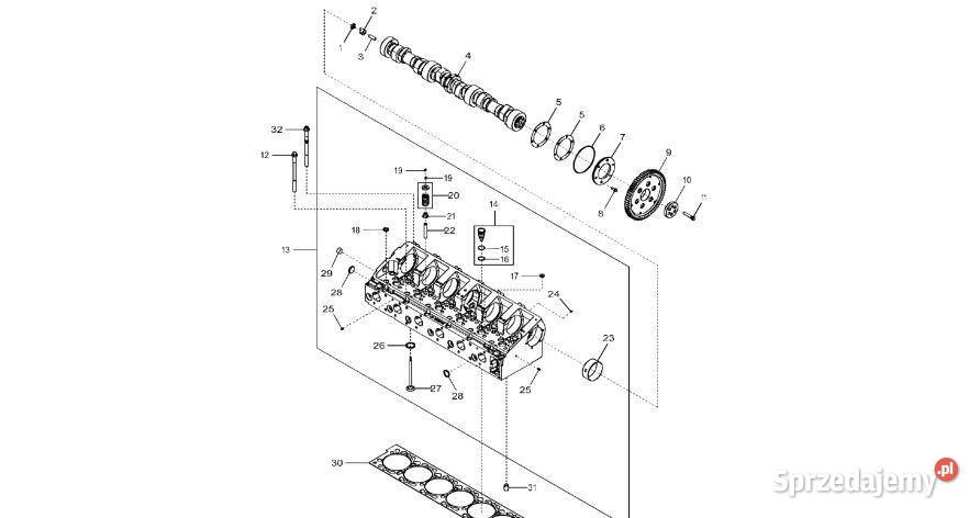 John Deere 9470RX Głowica cylindra RE520563 Pozostałe Jastrzębniki sprzedam