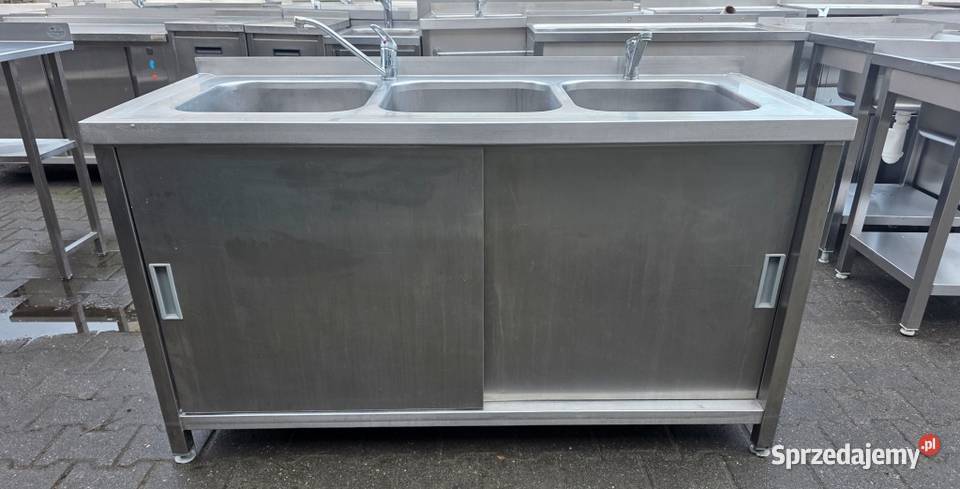 Zlew 3 Komorowy z Szafką Drzwi Suwane 1506085 wielkopolskie Nowe Skalmierzyce