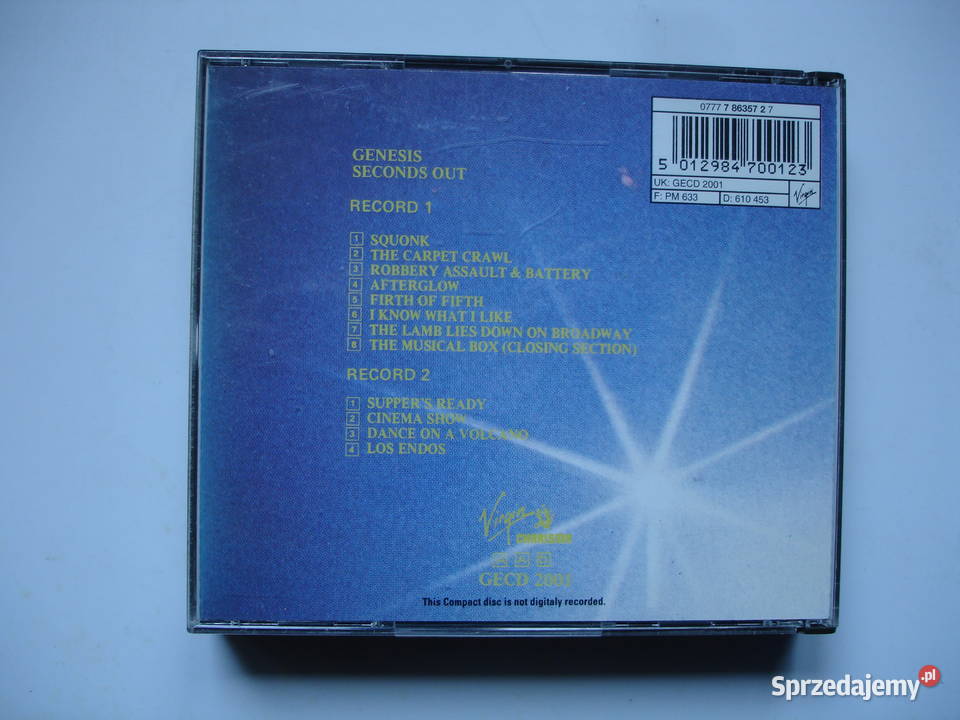 GENESIS Seconds Out 2xCD lubuskie Zielona Góra