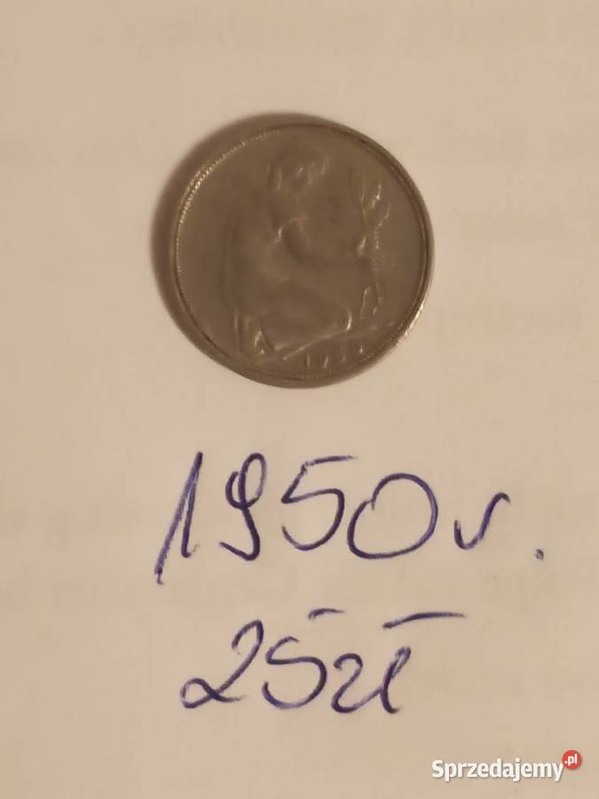 Moneta 50 pfennig 1950 rok.