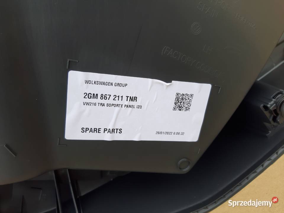 VW TCROSS 2GM TAPICERKA BOCZEK DRZWI LEWY TYŁ Trzciel