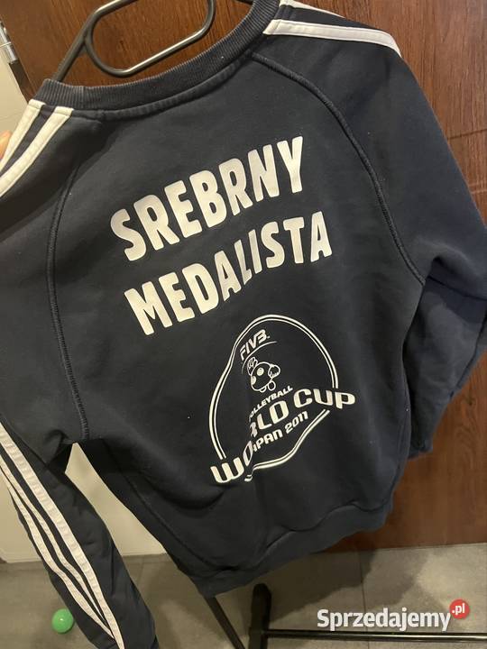 Granatowa męska bluza adidas S bawełna Warka