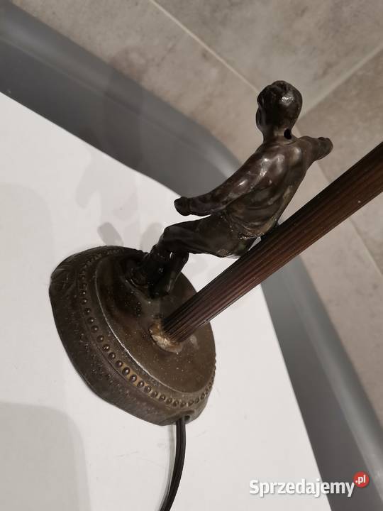Stara przedwojenna lampa lampka nocna Piłkarz Katowice