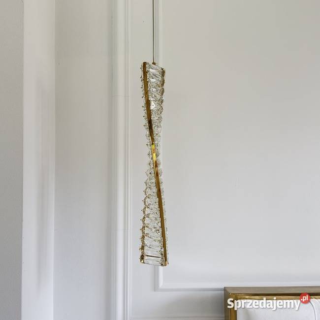 Żyrandol kryształowy nowoczesny złoty CRYSTAL XS Warszawa