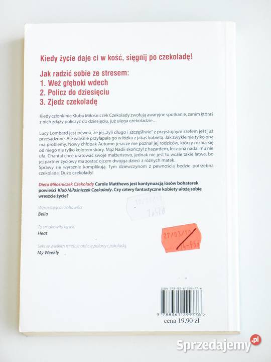 Dieta Miłośniczek Czekolady Carole Matthews literatura piękna - proza zagraniczna Kraków